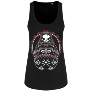 Grindstore Womens/Ladies Skeleton Matryoshka Vest Top (XXL) (Black)