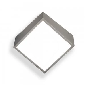 Flush Wall Light Square 2x5W G9 LED (not incl.), Silver, IP44