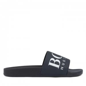 Hugo Boss Logo Pool Slides Navy/White Size 10 Men