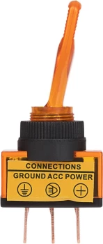 Maplin SPST Illuminated Toggle Switch - Amber