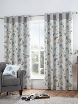 Fusion Adriana Lined Eyelet Curtains