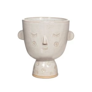 Sass & Belle Simple Face Glazed Planter