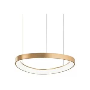 Ideal Lux LED Decorative Integrated Pendant Light Brass, 3000K