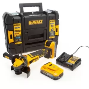 DEWALT DCG409 18v XR Cordless High Power Angle Grinder Flexvolt Advantage 125mm 2 x 5ah Li-ion Powerstack Charger Case