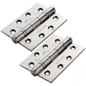 Eurospec - HIN1433P/13BSS Enduro Grade 13 Ball Bearing p Hinge - 102mm x 76mm 3mm - Pack of 2 - Stainless Steel