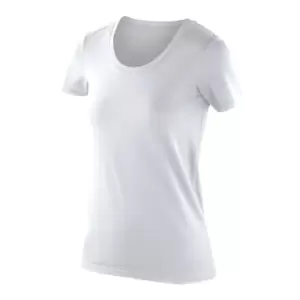 Spiro Womens/Ladies Impact Softex Short Sleeve T-Shirt (M) (White)