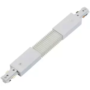 Commercial Track Light Flexible Connector - 300mm Length - White PC Rail System