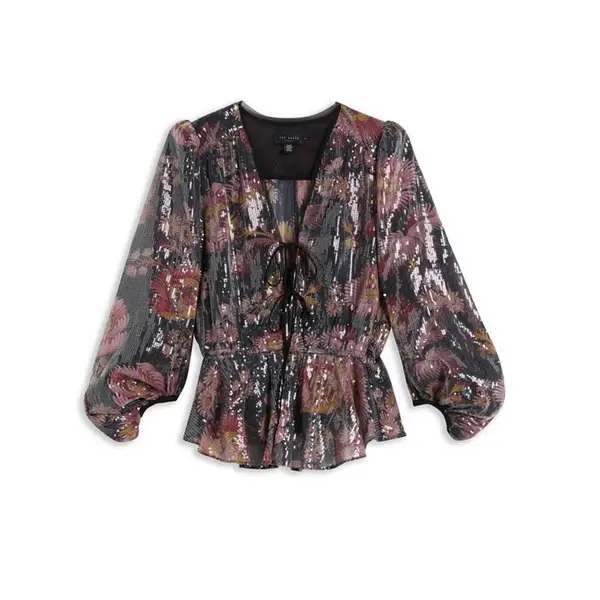 Ted Baker Juudie Tie Blouse - Black 8