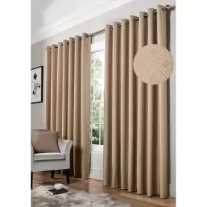 Essential Living Amond Eyelet Ring Top Curtains Mink 167cm x 137cm