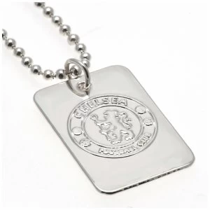 Silver Plated Chelsea Dog Tag & Ball Chain.