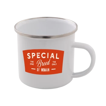 Special Breed Of Woman Enamel Mug - White