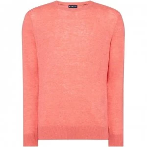 Howick Arlington Crew Neck 100% Lambswool Jumper - Watermelon