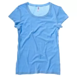 Bella + Canvas Womens/Ladies Sheer Jersey Short Sleeve T-Shirt (XL) (Ocean Blue)