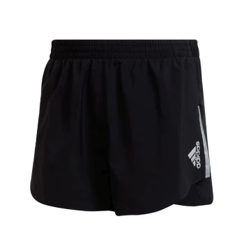 adidas Fast Reflective Split Shorts Mens - Black