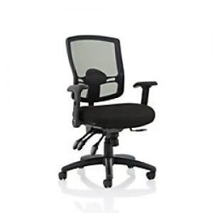 Task Office Chair Portland III Black Mesh Back with Height Adjustable and Folding Arms