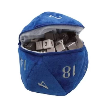 D20 Plush Dice Bag - Blue