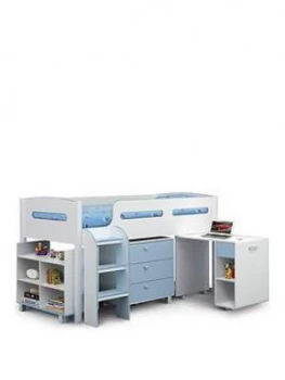 Julian Bowen Marley Cabin Bed With Storage And Desk - Sky Blue