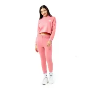 Hype Kids Crop Pullover Hoodie and Jogger Set - Pink