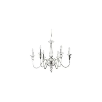 Ideal Lux Doge - 6 Light Chandelier Clear Glass, E14