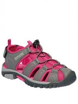 Regatta Regatta Girls Westshore Junior Sandal, Grey/Pink, Size 10