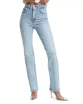 Good American Good Icon High Rise Straight Leg Jeans in B953