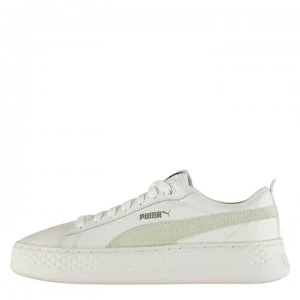 Puma Smash Platform Ladies Trainers - White