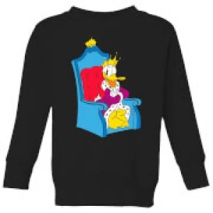 Disney King Donald Kids Sweatshirt - Black - 5-6 Years