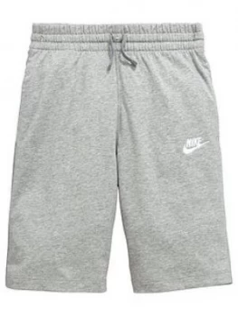 Nike Older Boys Jersey Shorts - Grey Heather, Size L, 12-13 Years