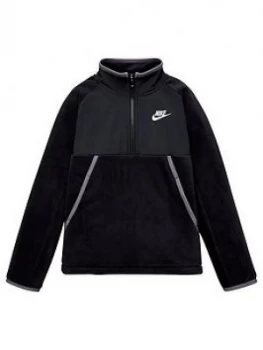 Nike Boys Nsw Winterized Half Zip Top - Black/Grey