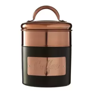 Coffee Canister in Charcoal/Copper