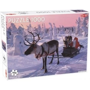 Santa Claus in Sleigh 1000 Piece Jigsaw Puzzle