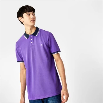 Jack Wills Wilmcote Tipped Polo - Purple