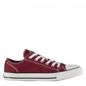 SoulCal Canvas Low Mens Trainers - Burgundy