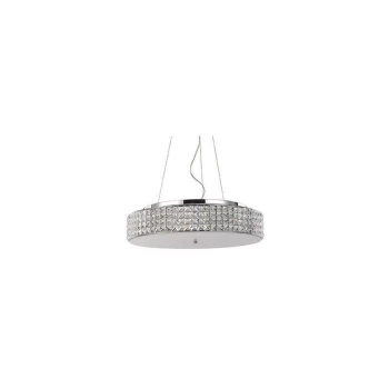 Ideal Lux Roma - 9 Light Small Ceiling Pendant Chrome, G9