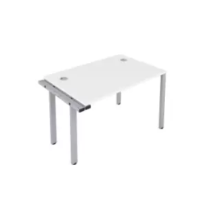 CB 1 Person Extension Bench 1600 X 800 Cable Port White - Silver