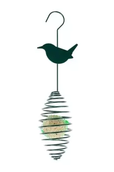 Metal Spring Bird Feeder with Bird Decoration, Wren