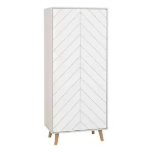 Seconique Dixie 2 Door Wardrobe - Dusty Grey/White