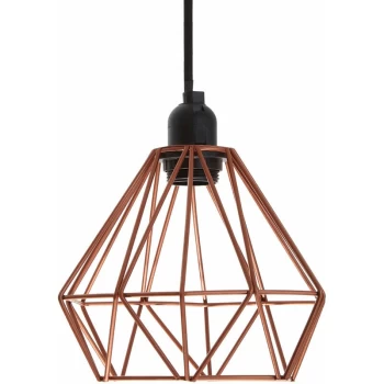 Premier Housewares - Bartol Copper Metal Wire Pendant Light