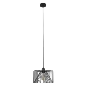 Casco Matt Black Pendant with Black Amadeus Shade