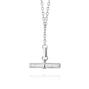 Daisy London 925 Sterling Silver Treasures Oyster T Bar Necklace Sterling Silver