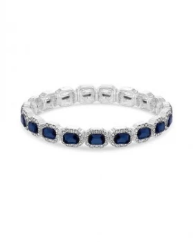 Jon Richard Silver Blue Stretch Bracelet