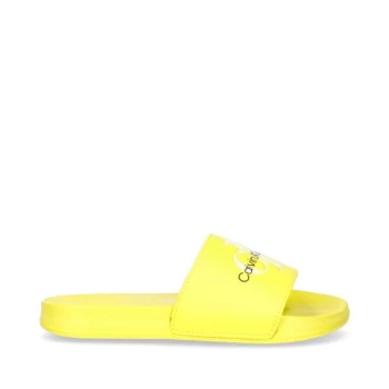 Calvin Klein Jeans Junior Monogram Slides - Yellow