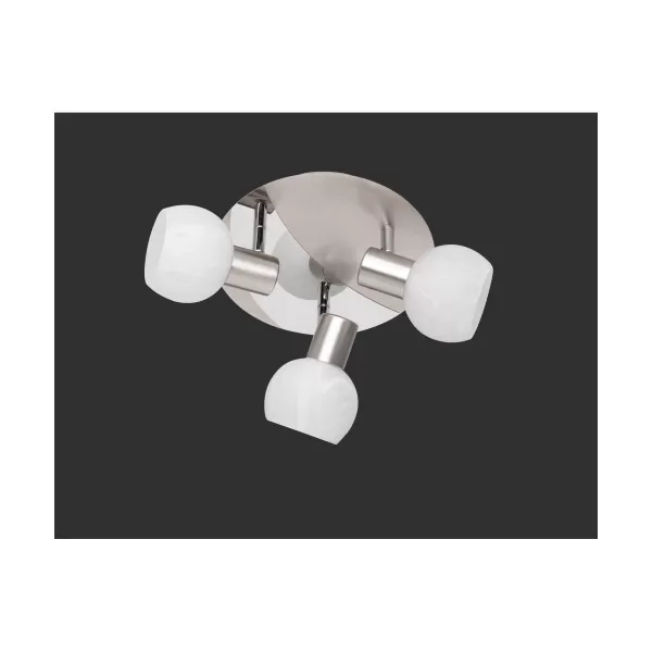 Antibes Modern 3 Light Ceiling Spotlight Clusters Nickel Matt