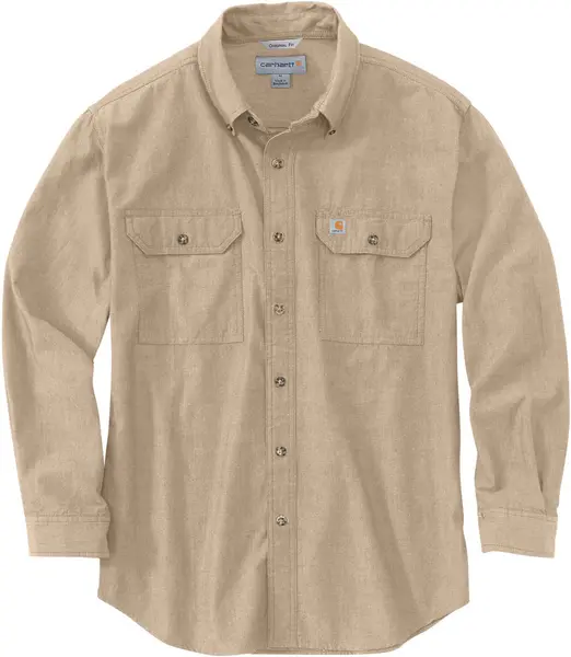 Carhartt Loose Fit Midweight Chambray Shirt, beige, Size 2XL