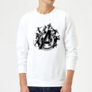 Avengers Endgame Hero Circle Sweatshirt - White - XXL