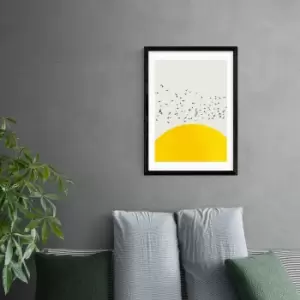 East End Prints A Thousand Birds Print Yellow