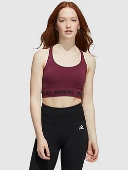 Adidas Aeroknit Bra - Light Support, Dark Red, Size S, Women