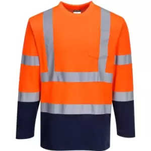 Portwest S280 Hi Vis Two Tone Shirt Orange / Navy 3XL