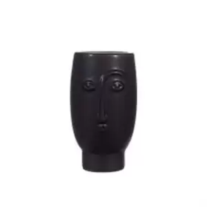 Sass & Belle Mini Face Vase Matt Black