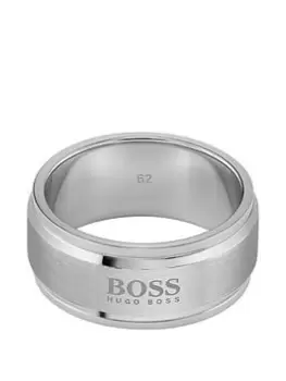 BOSS Logo Ring - Large, Silver, Men